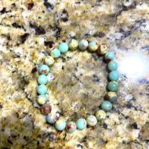 Ocean jasper Gemstone Bracelet - Crystal Stone Beaded Bracelets